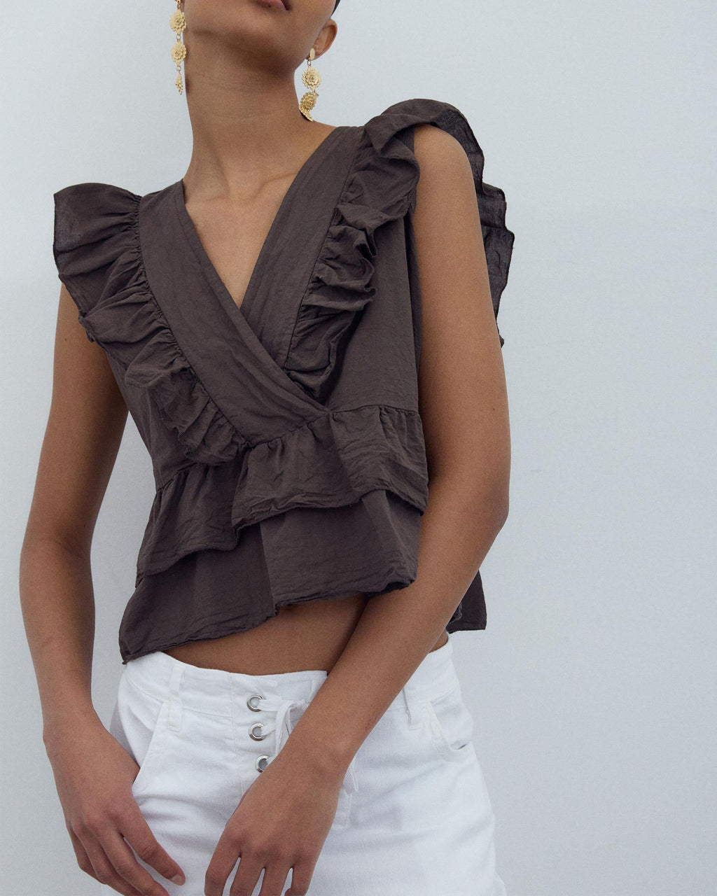 BLUSA CRUZADA VOLANTES