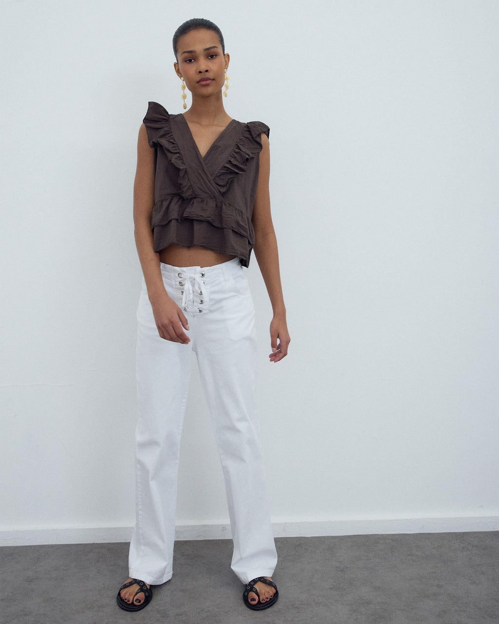 BLUSA CRUZADA VOLANTES