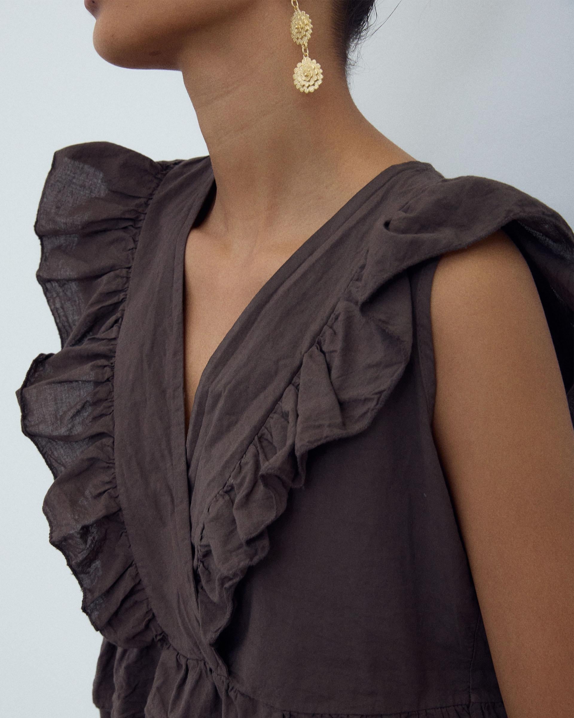 BLUSA CRUZADA VOLANTES