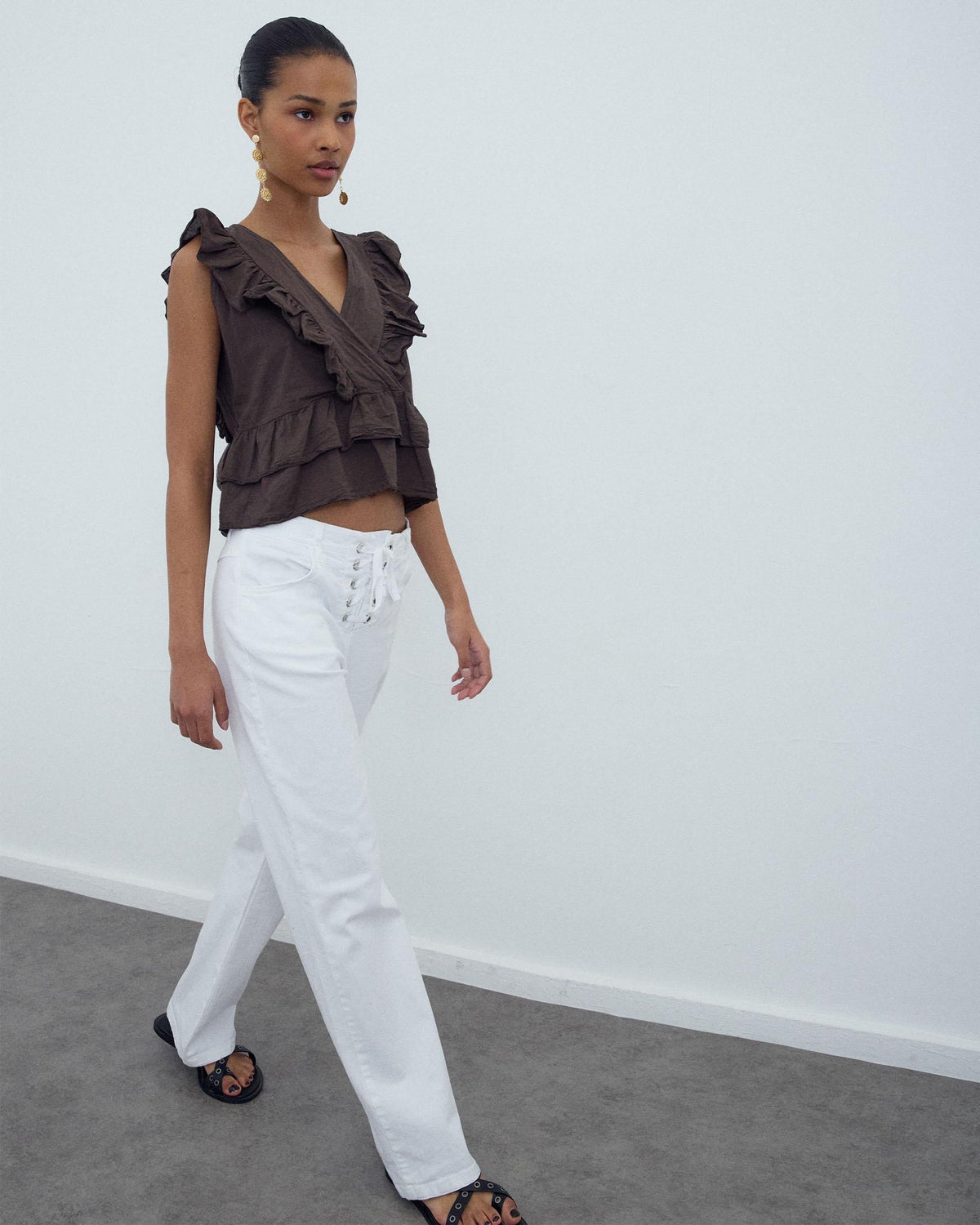 BLUSA CRUZADA VOLANTES