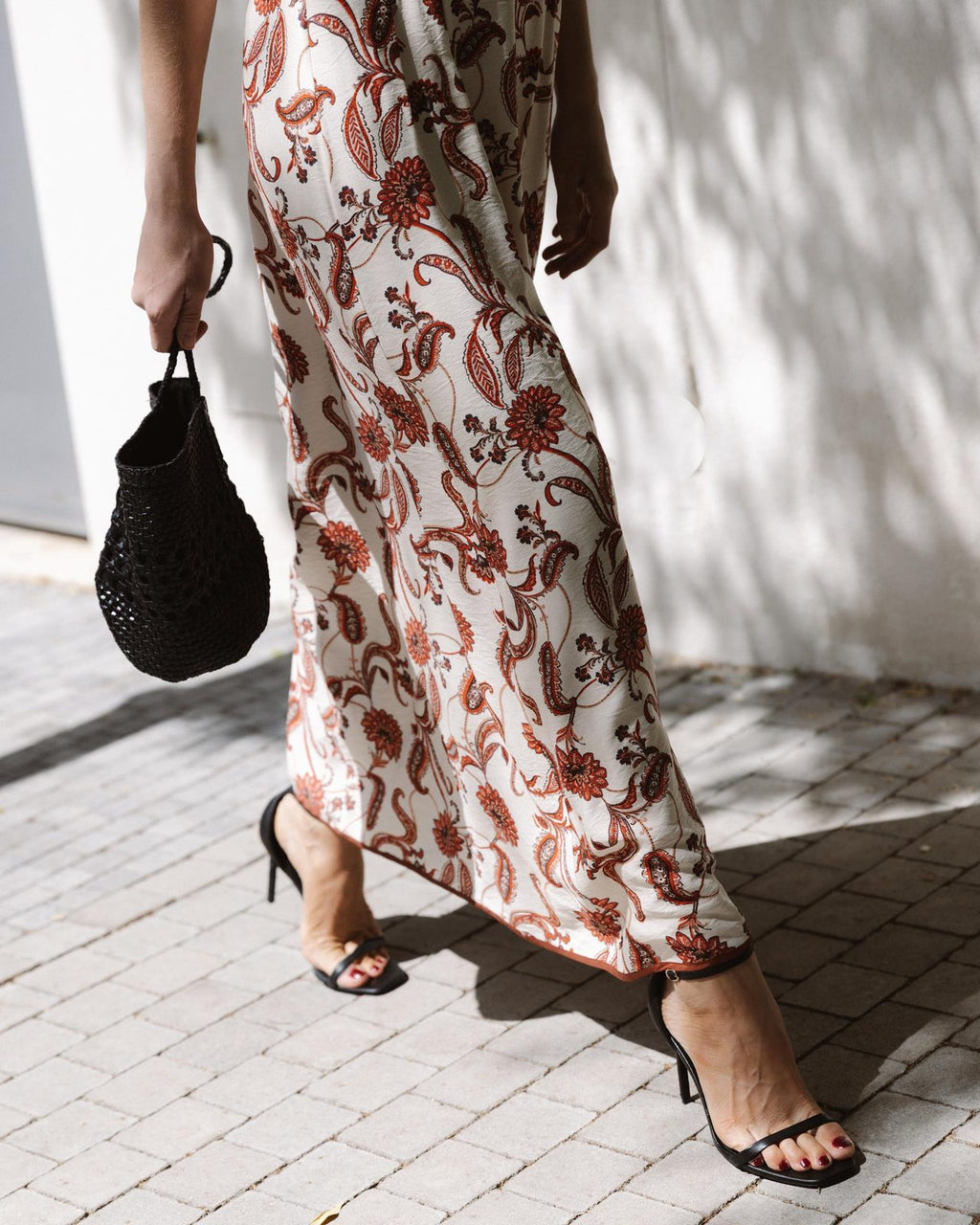 Vestido Sin Mangas Estampado Floral Crudo