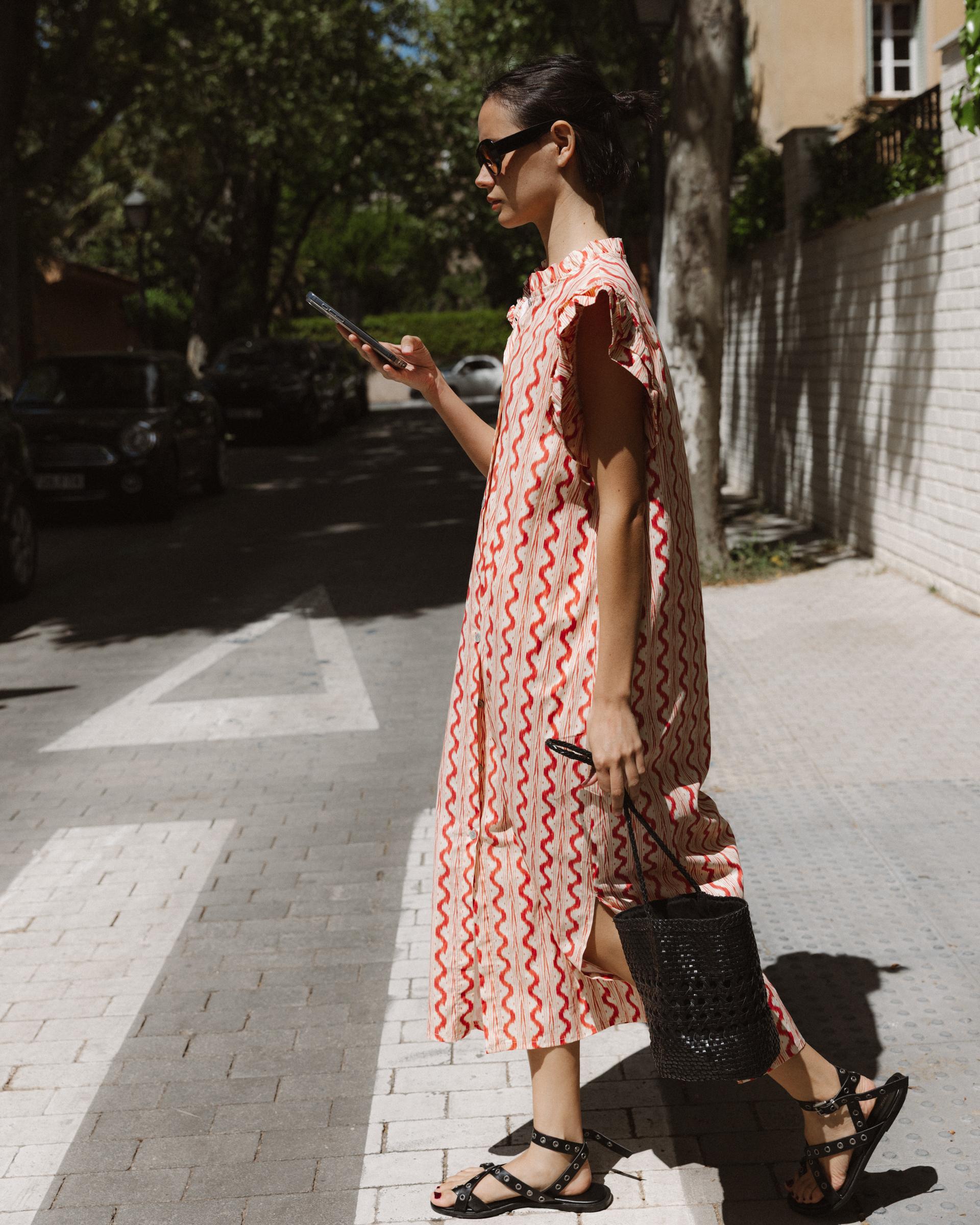 VESTIDO CAMISERO VOLANTES