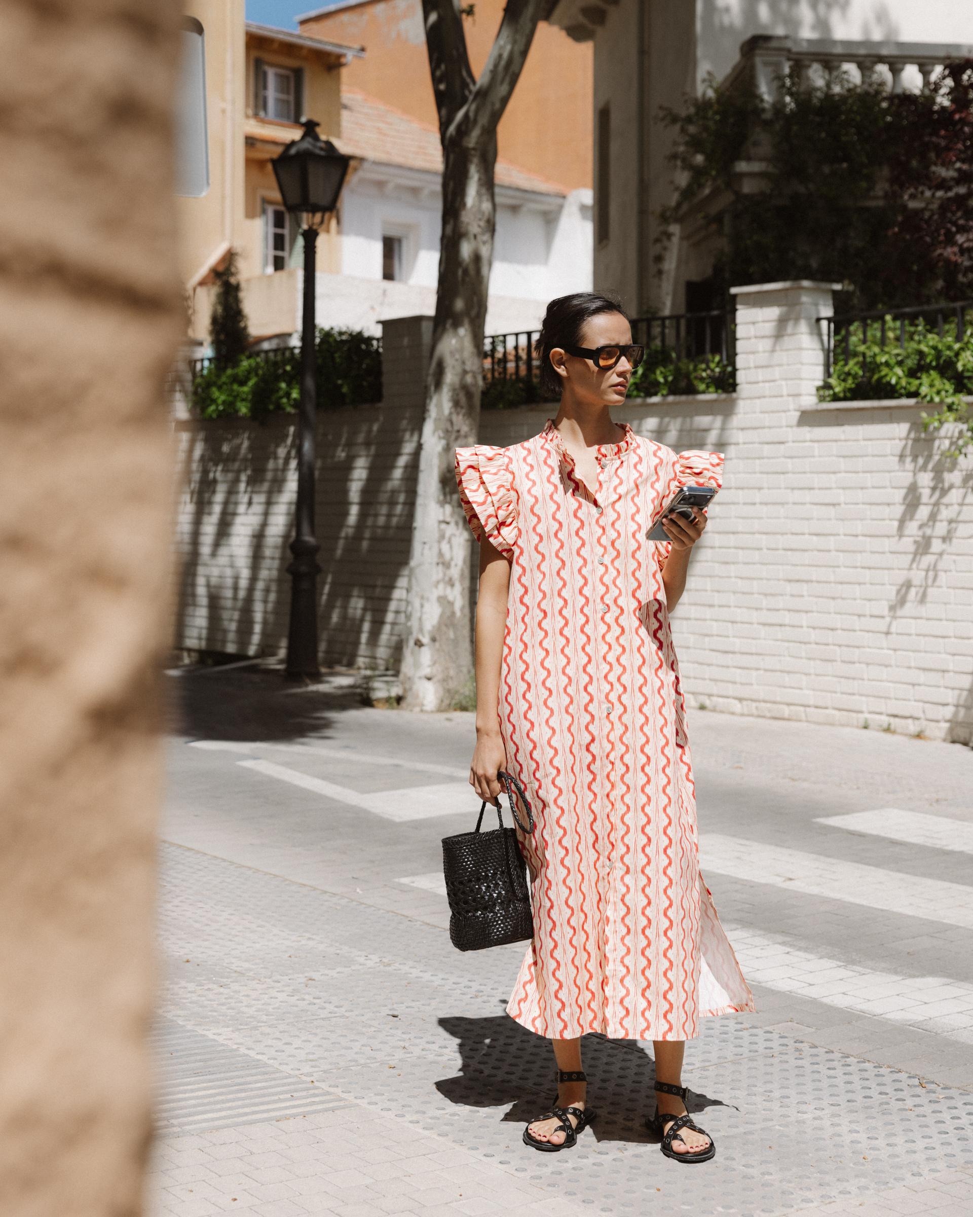 VESTIDO CAMISERO VOLANTES