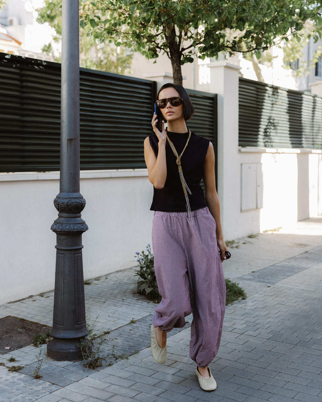 PANTALON BOMBACHO CUADROS VICHY