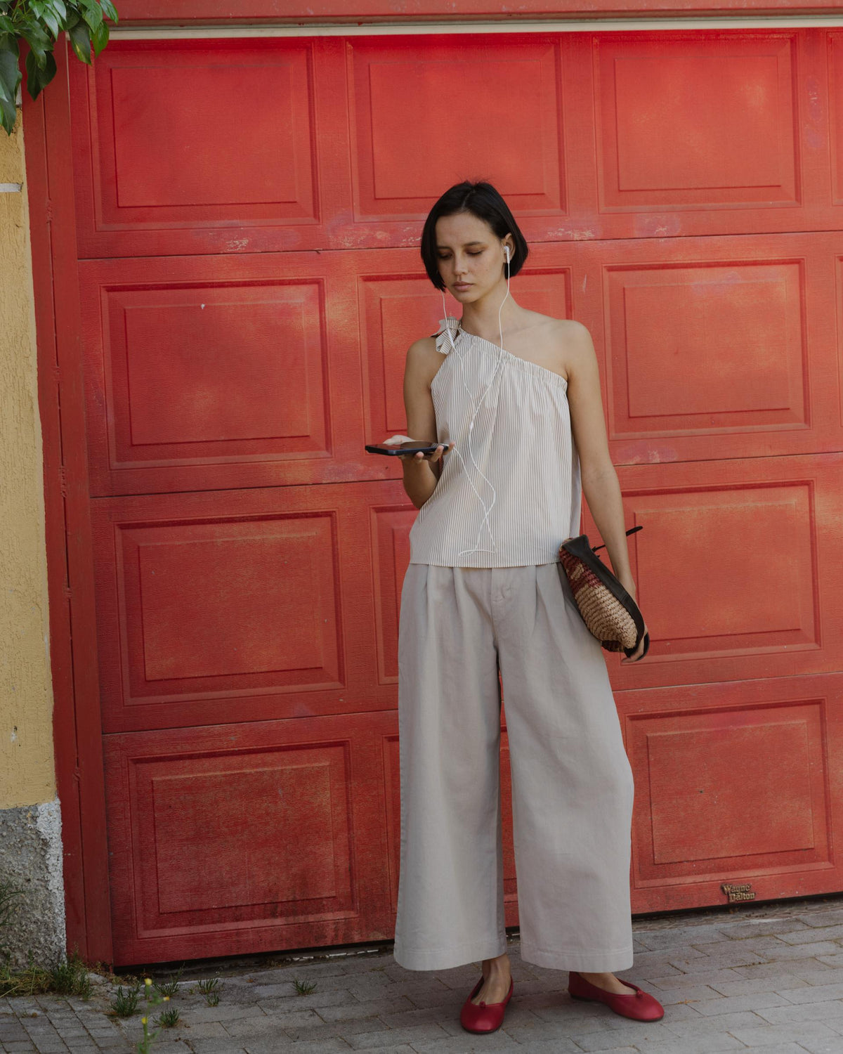 PANTALON WIDE LEG PINZAS