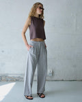 PANTALON WIDE LEG PINZAS CUADROS VICHY
