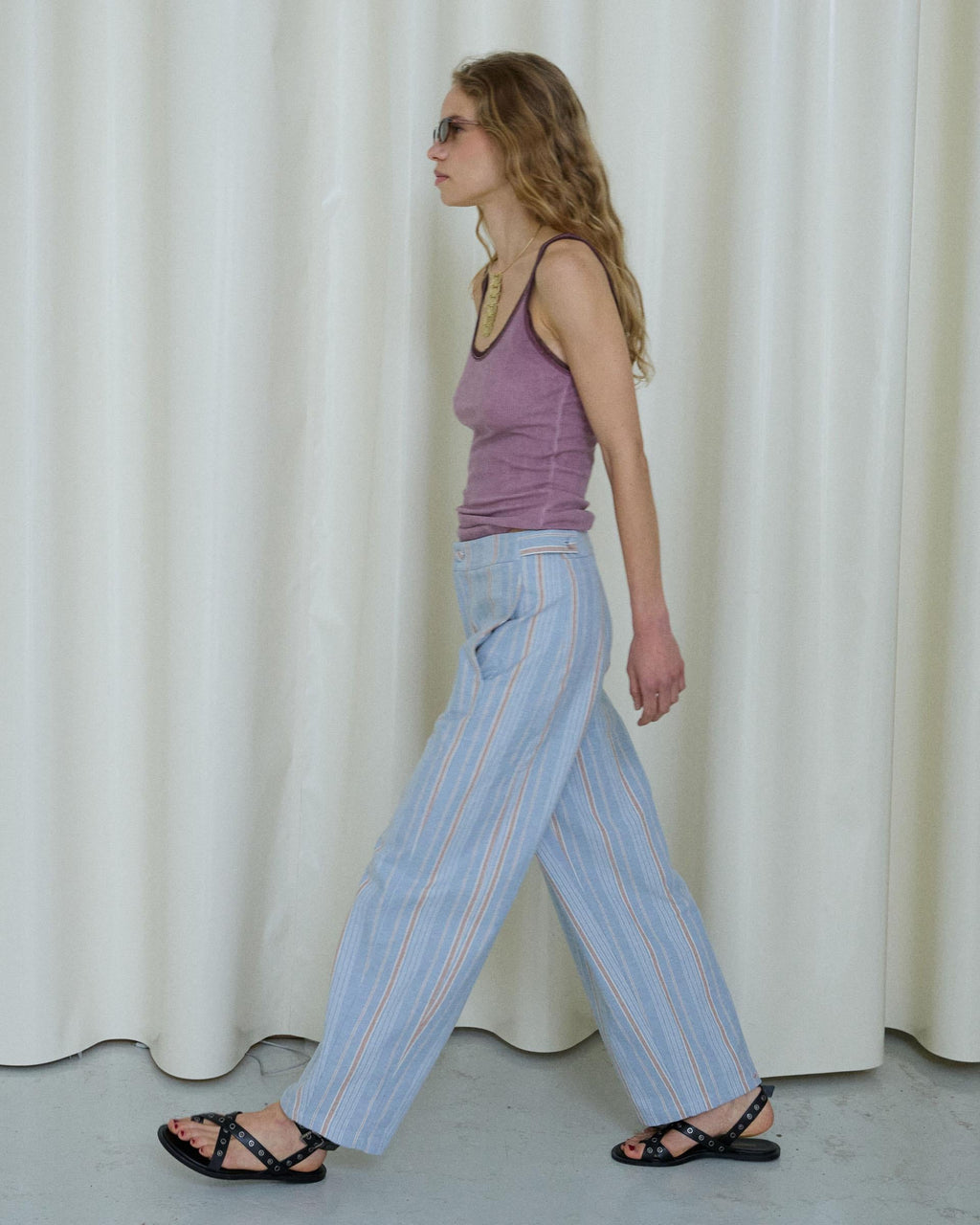 PANTALON BALLOON BOLSILLOS LATERALES RAYAS