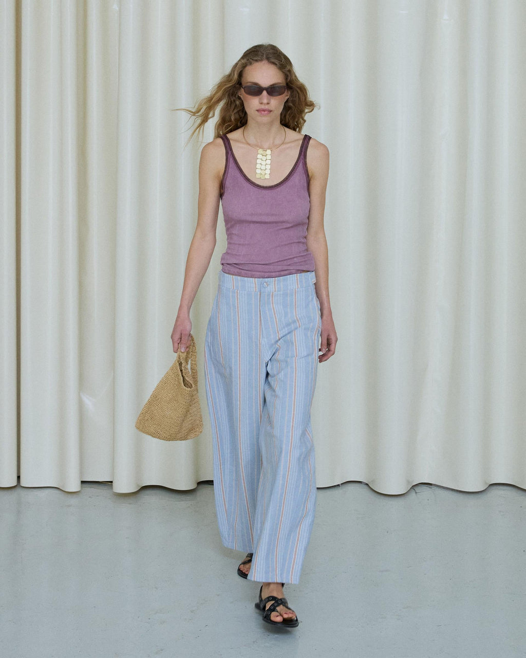 PANTALON BALLOON BOLSILLOS LATERALES RAYAS