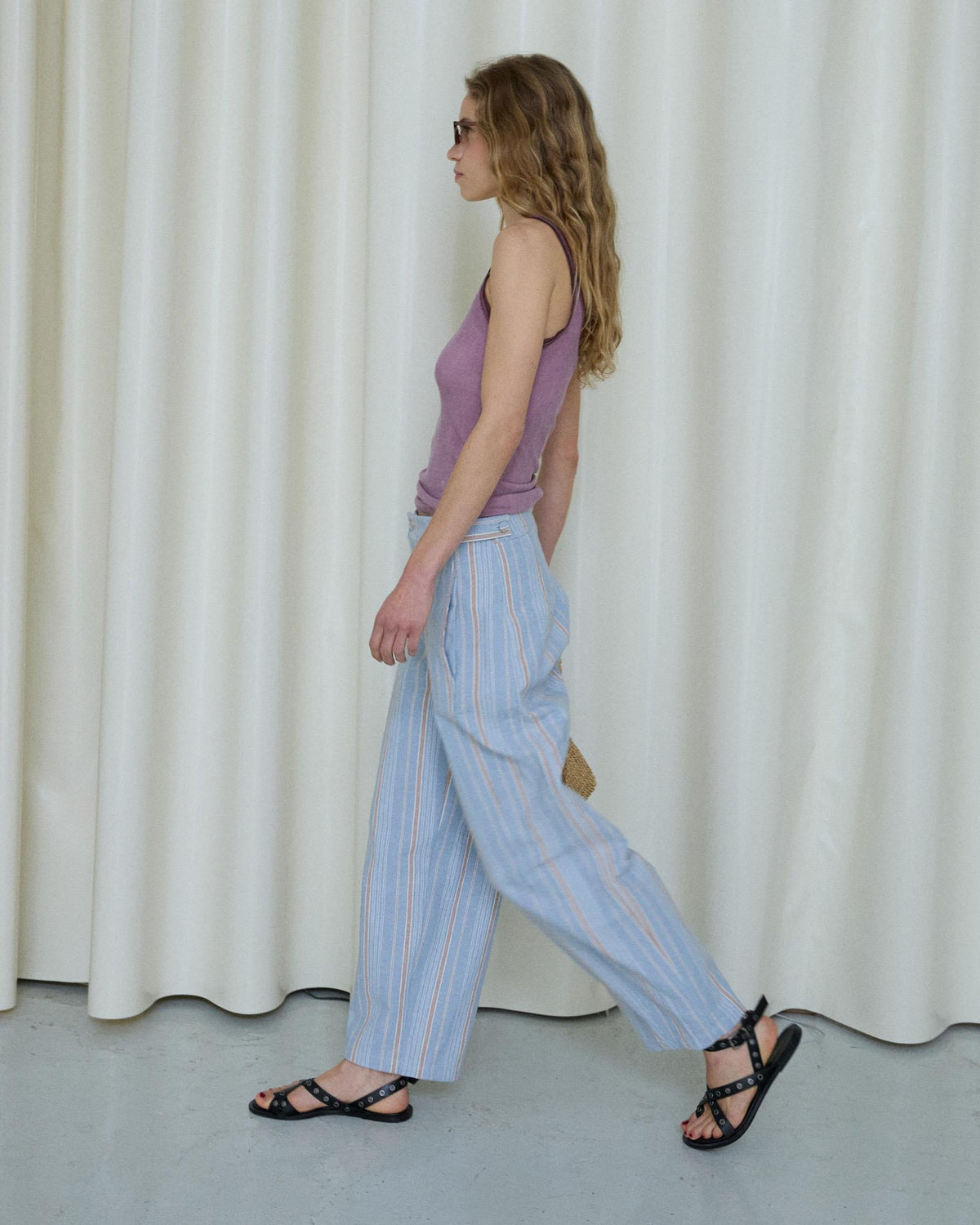 PANTALON BALLOON BOLSILLOS LATERALES RAYAS