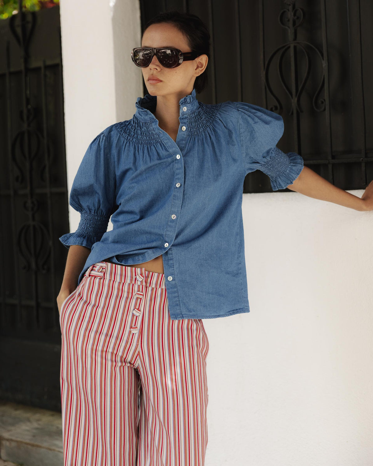 PANTALON RAYAS BOTONES