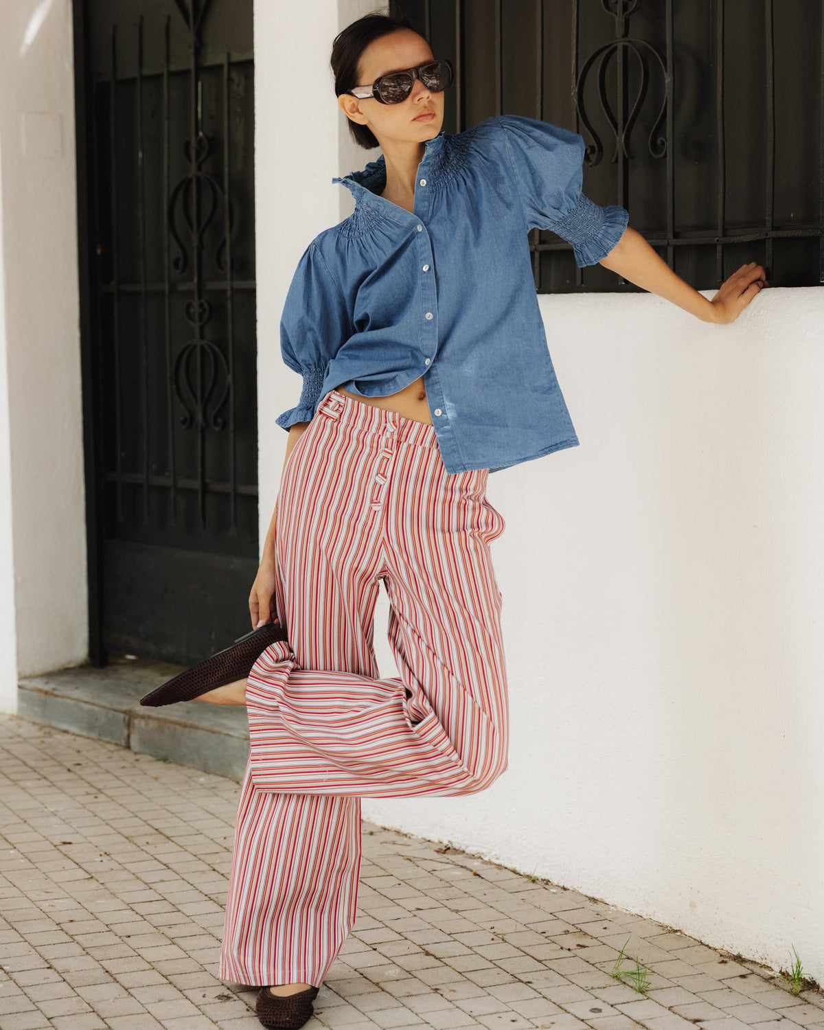 PANTALON RAYAS BOTONES