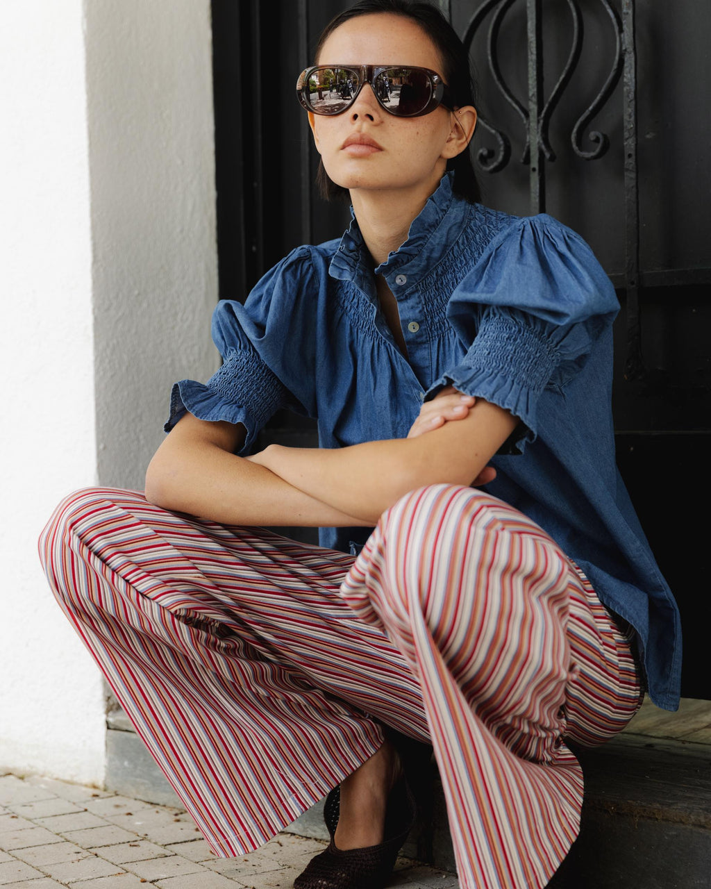 PANTALON RAYAS BOTONES