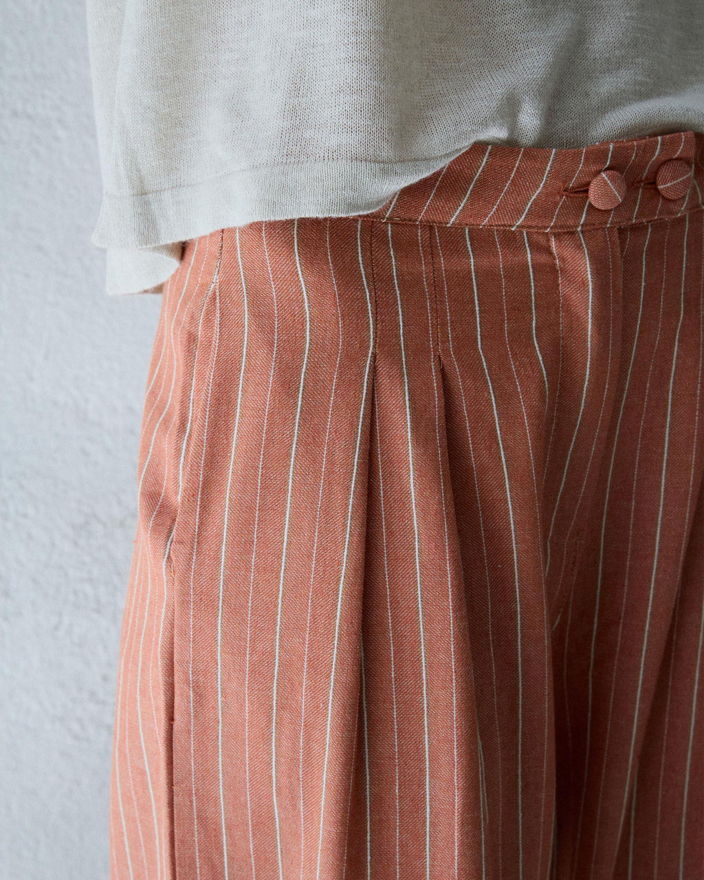 PANTALON WIDE LEG PINZAS RAYAS