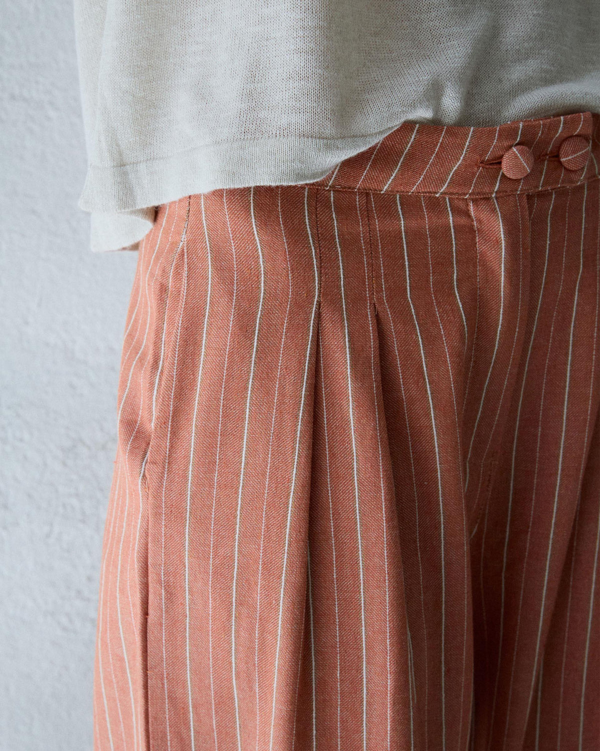 PANTALON WIDE LEG PINZAS RAYAS