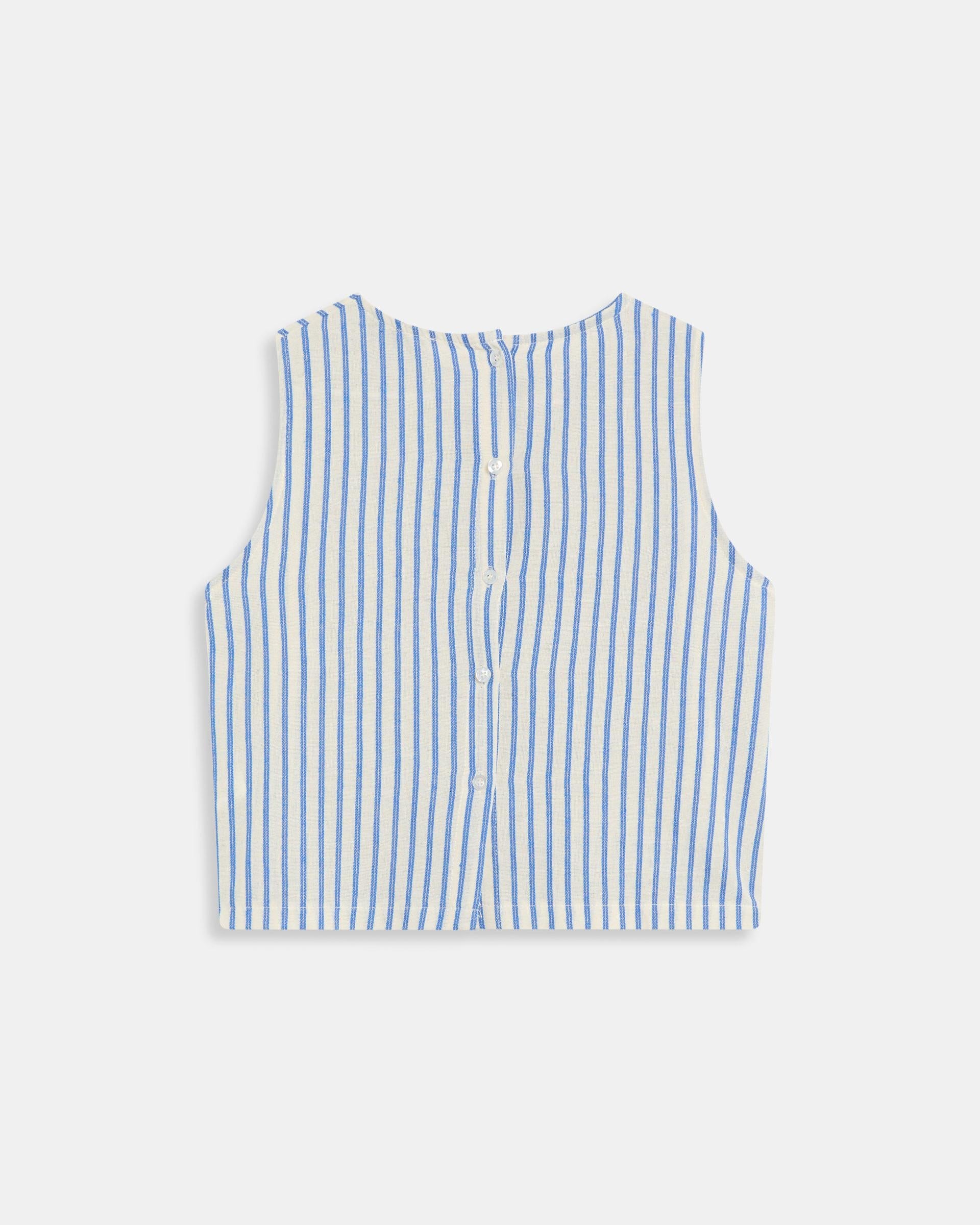 TOP SIN MANGAS CUELLO REDONDO RAYAS