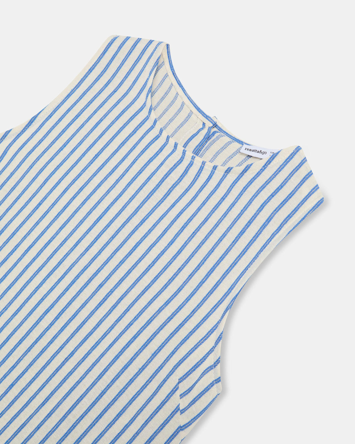 TOP SIN MANGAS CUELLO REDONDO RAYAS