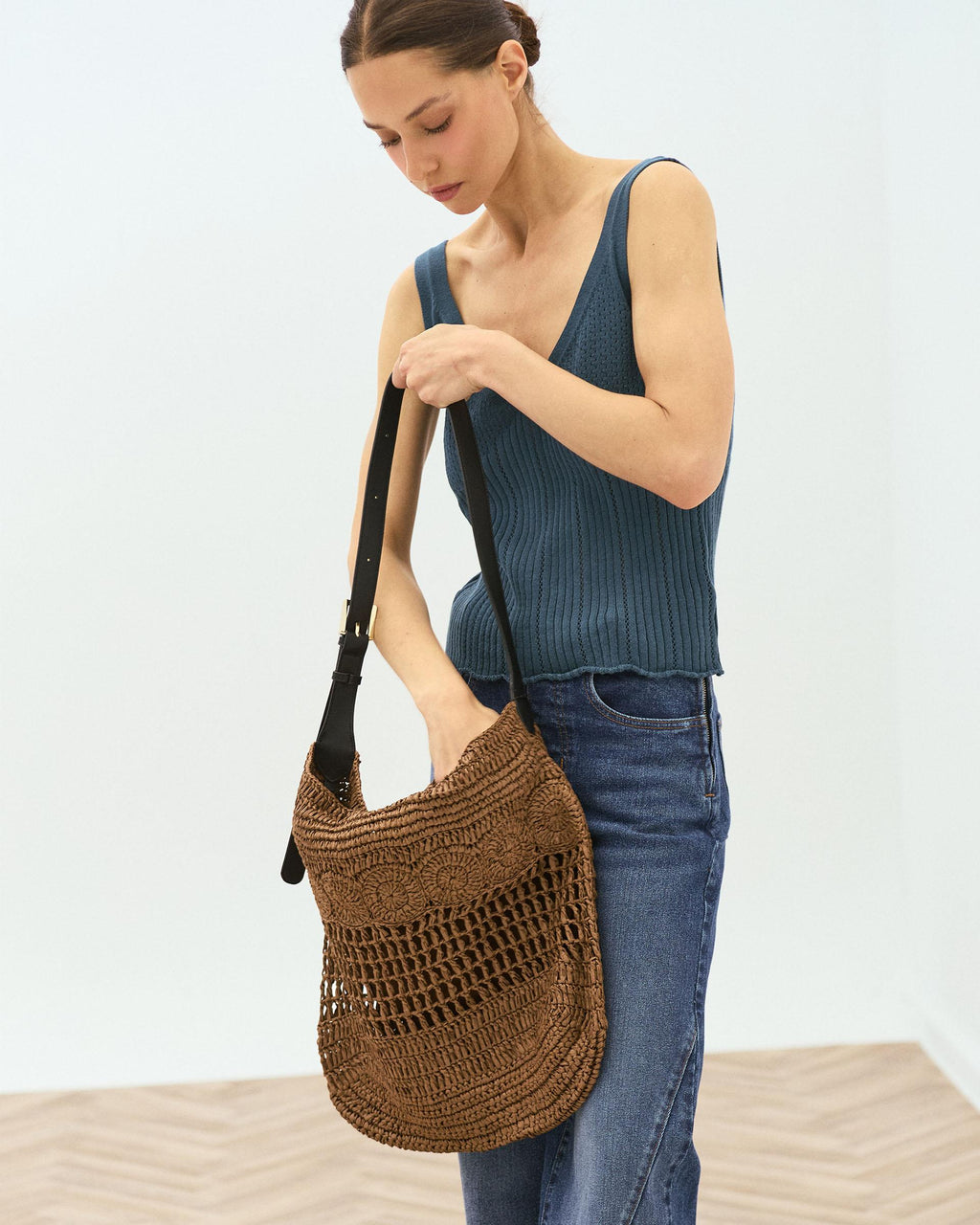 BOLSO HOMBRO RAFIA TROQUELADOS