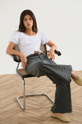 JEANS WIDE LEG ANIMAL PRINT
