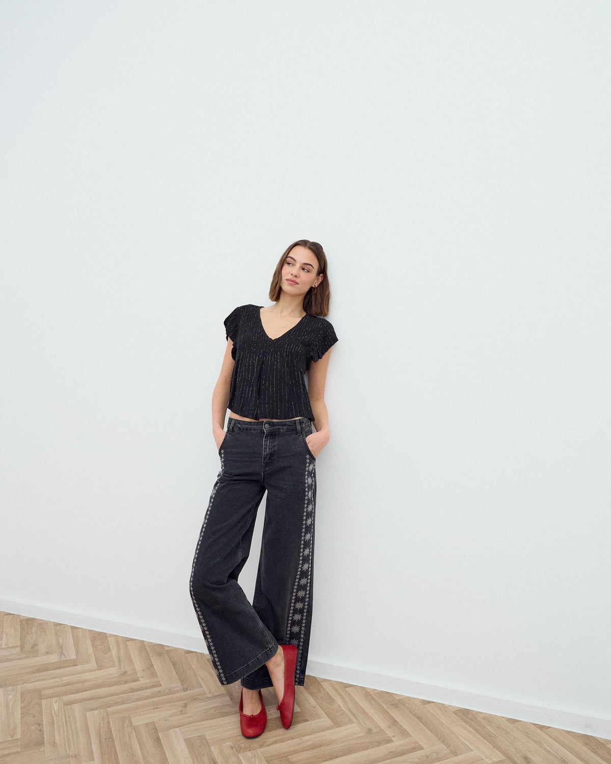 JEANS BRILLOS LATERALES