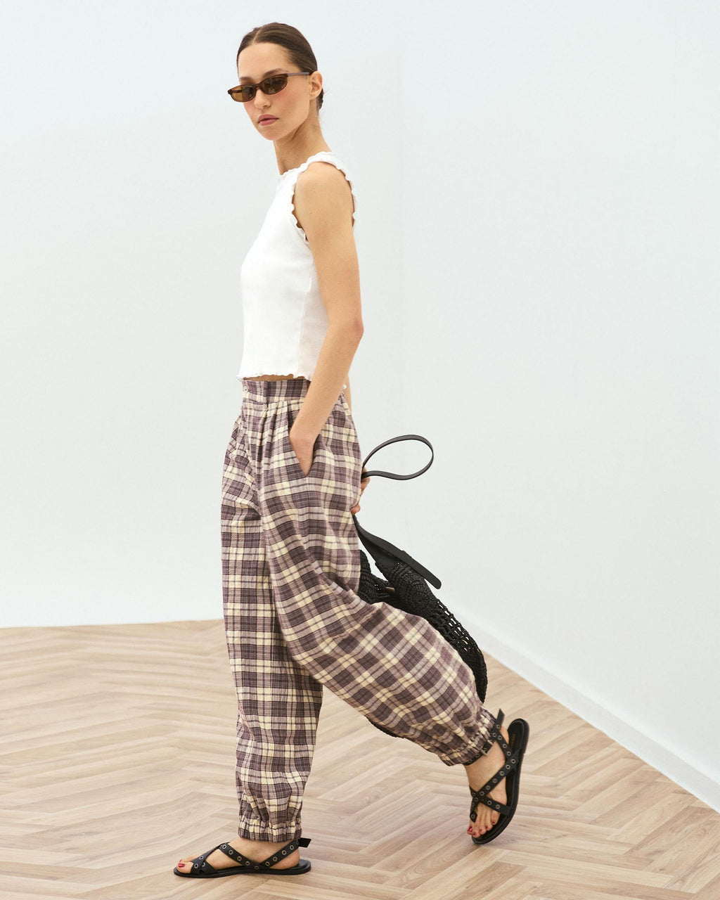 PANTALÓN BOMBACHO CUADROS