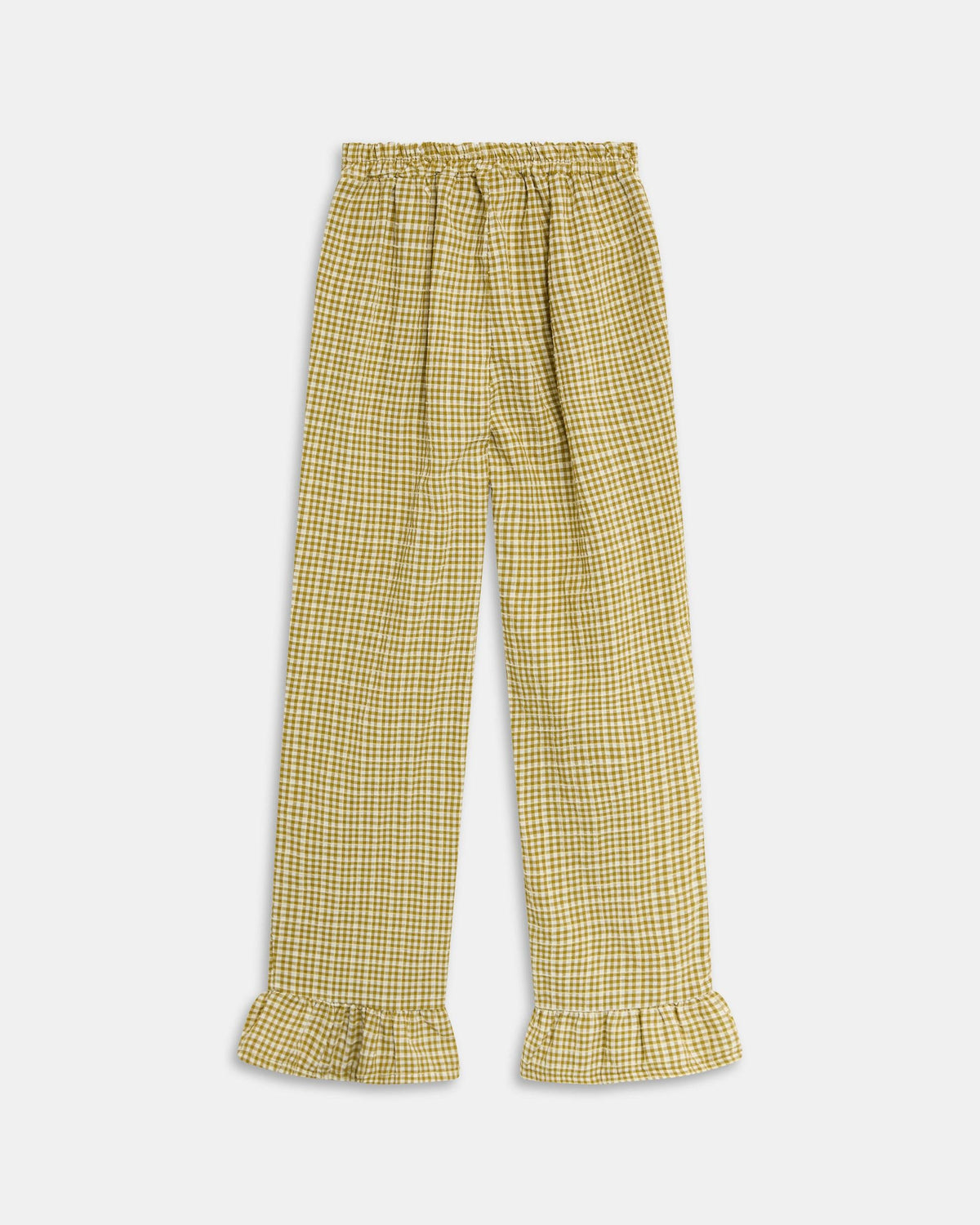 PANTALON CUADROS VOLANTE BAJO
