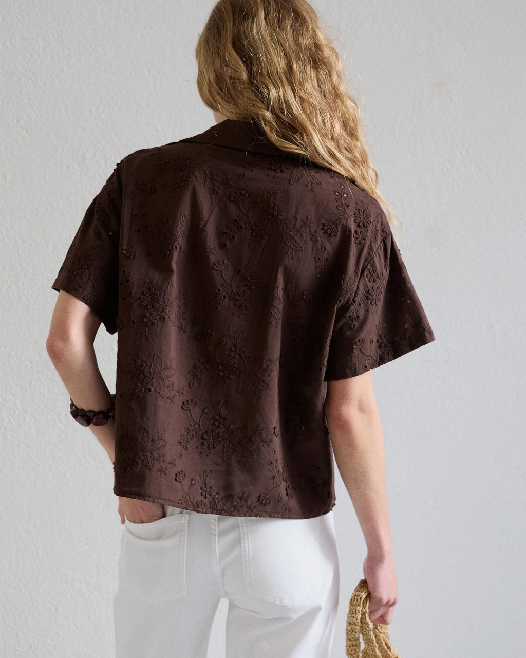 CAMISA MANGA CORTA TROQUELADOS