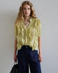 BLUSA MANGA CORTA VOLANTES ESCOTE V