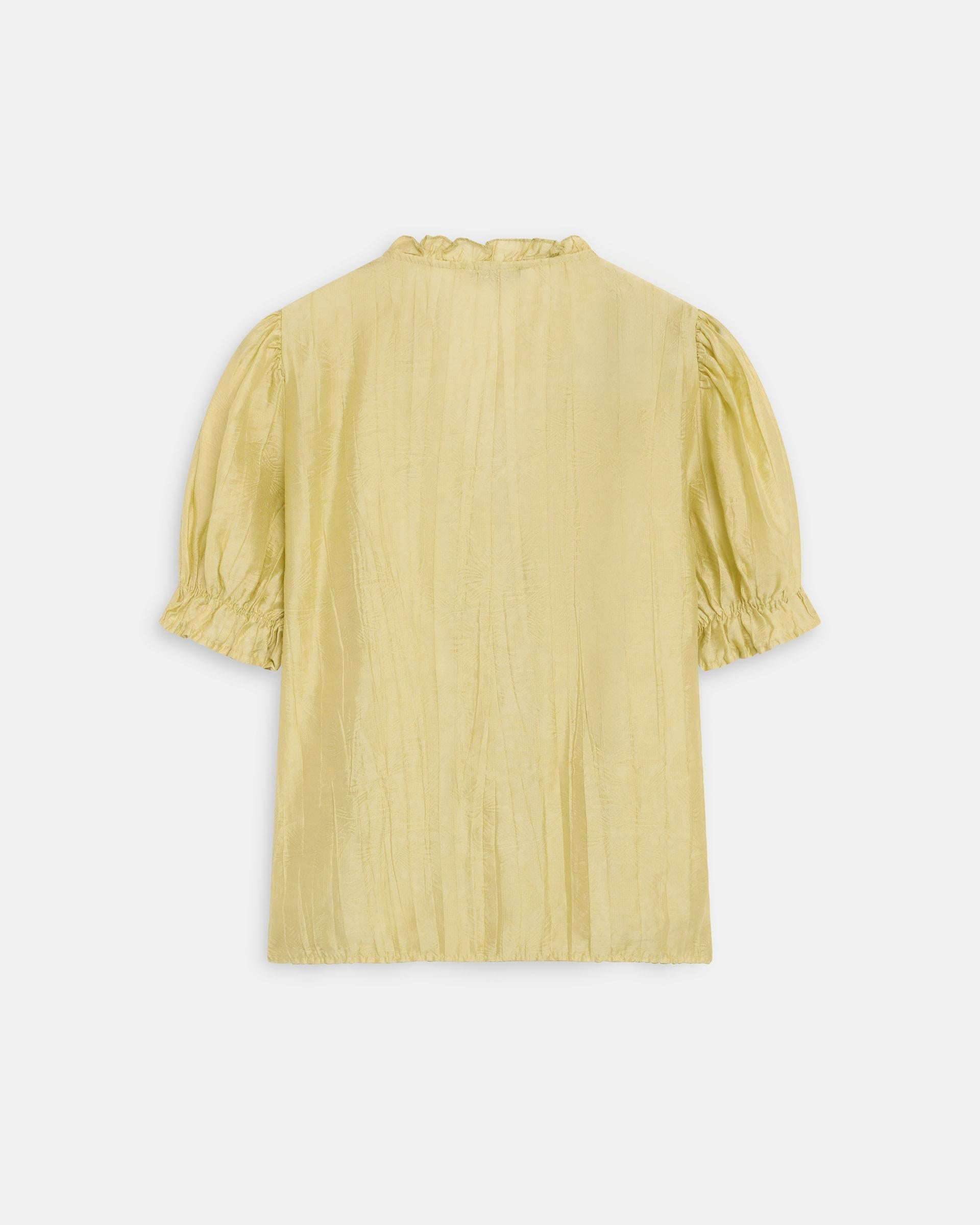 BLUSA MANGA CORTA VOLANTES ESCOTE V