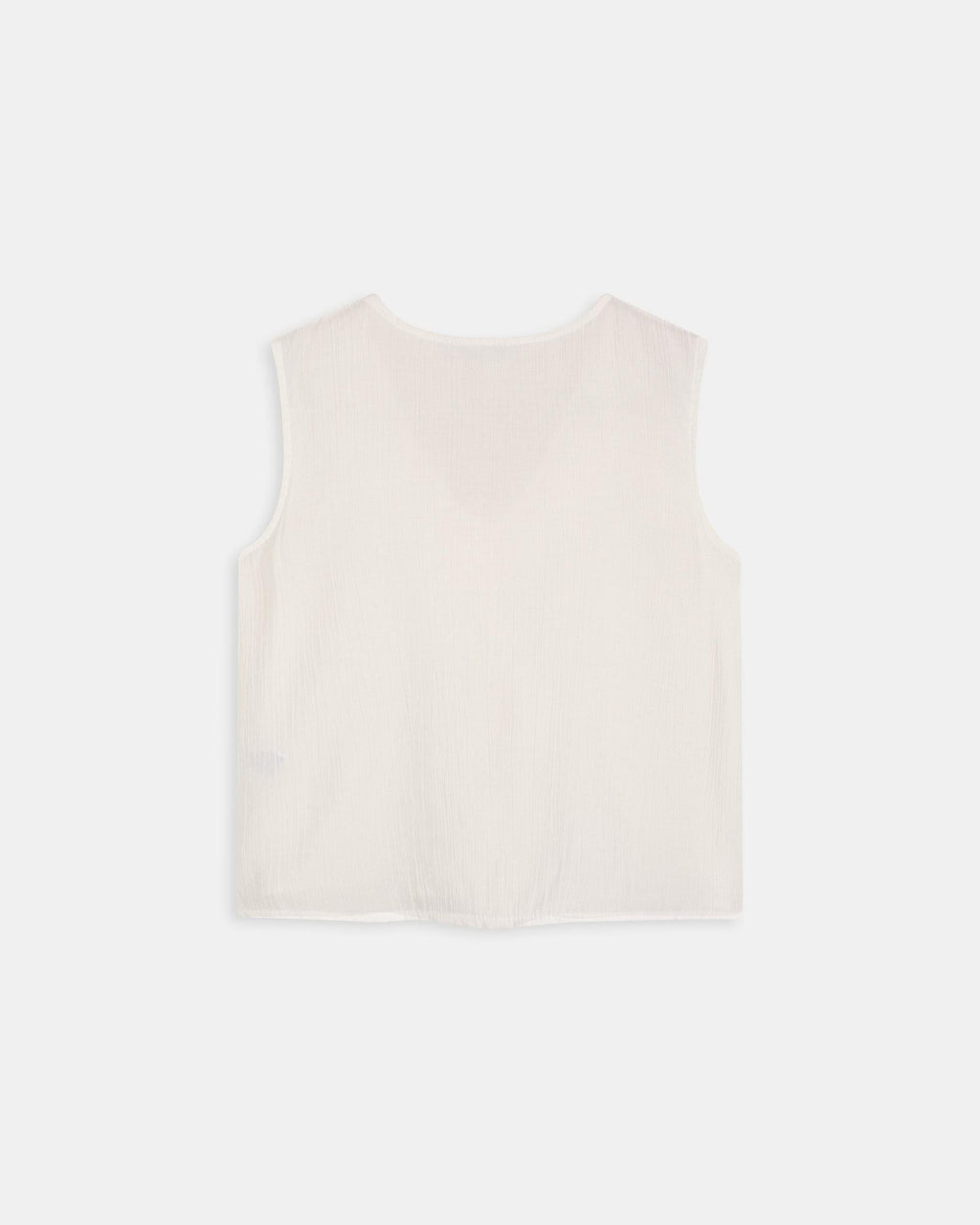BLUSA SIN MANGAS VOLANTES ESCOTE V
