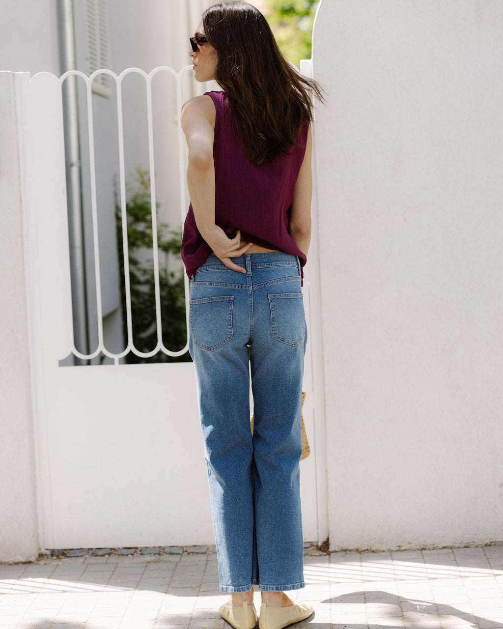 BLUSA SIN MANGAS VOLANTES ESCOTE V