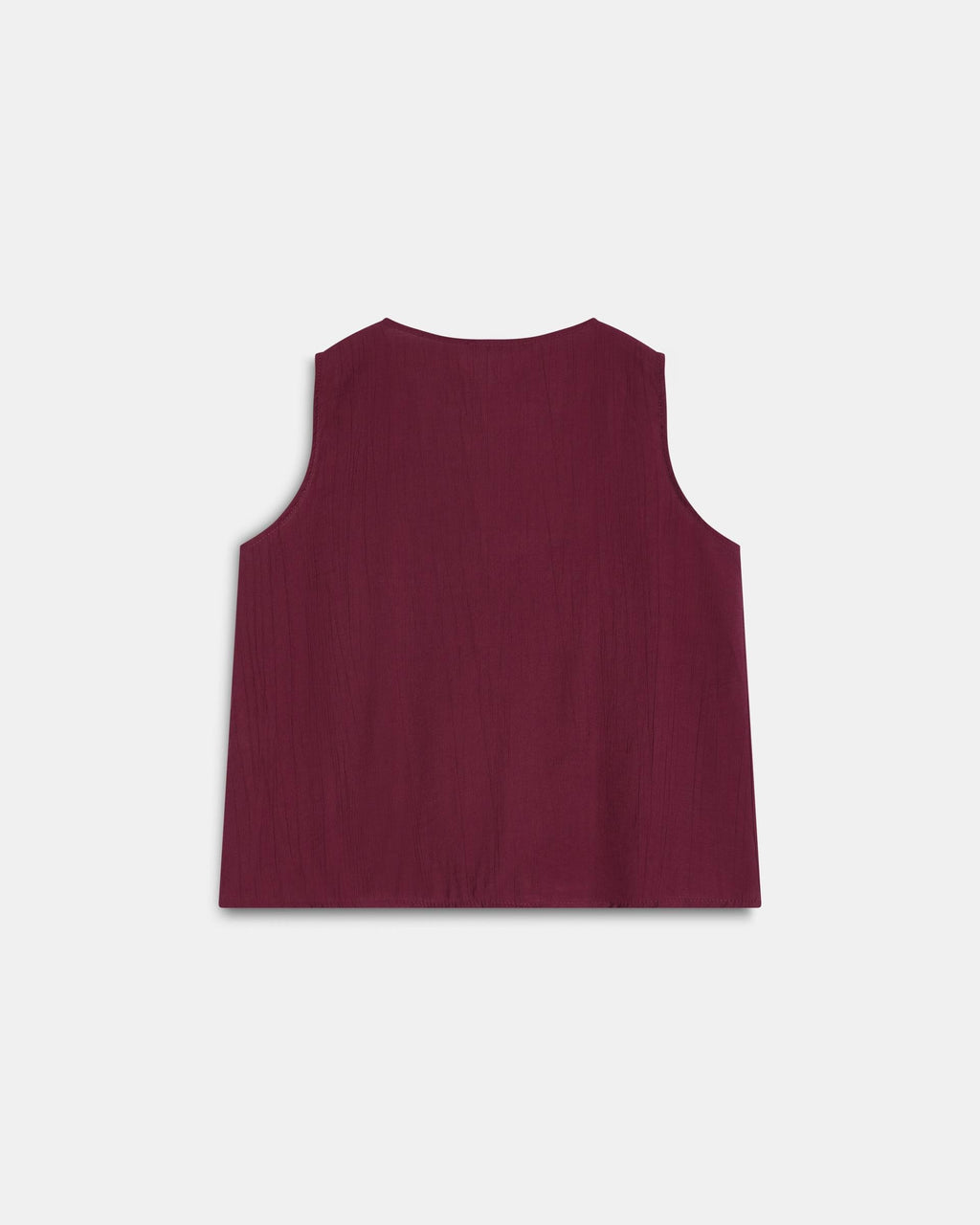 BLUSA SIN MANGAS VOLANTES ESCOTE V