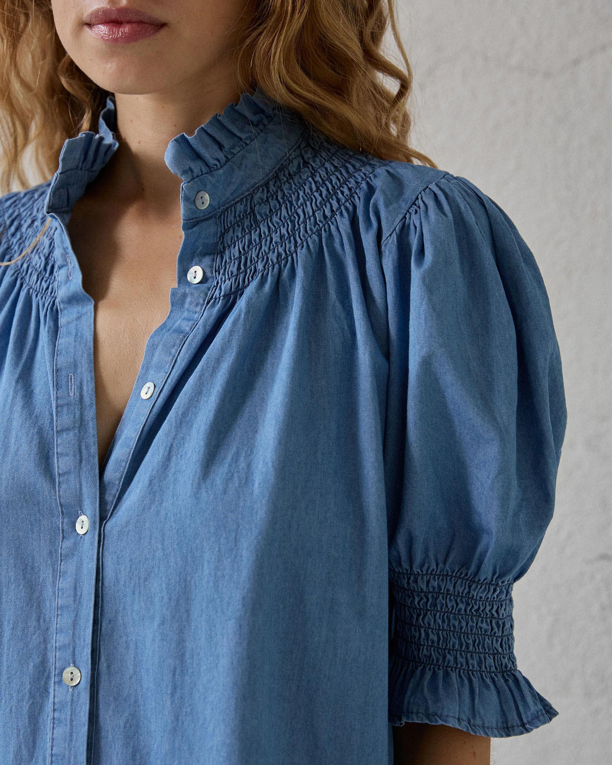 VESTIDO MANGA CORTA TIPO DENIM