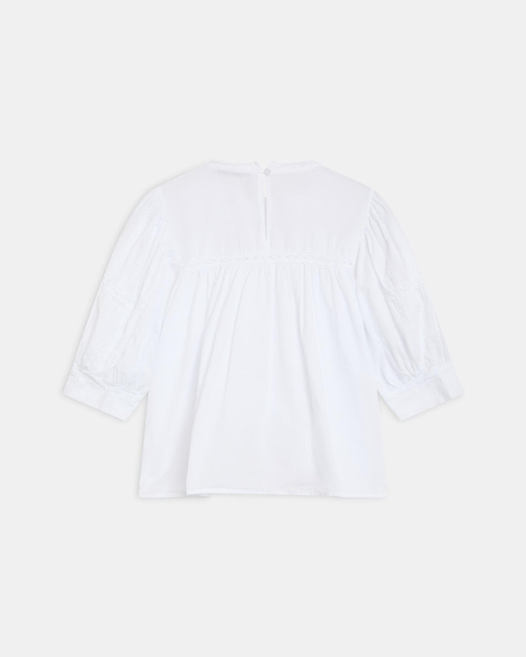 BLUSA MANGA FRANCESA PUNTILLAS JARETAS