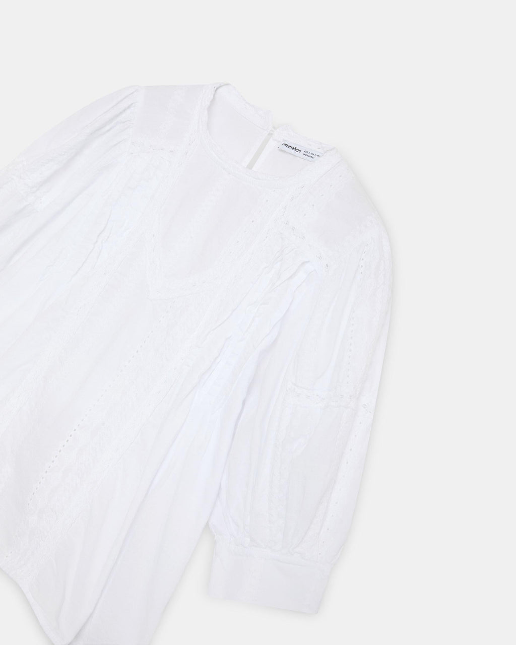 BLUSA MANGA FRANCESA PUNTILLAS JARETAS
