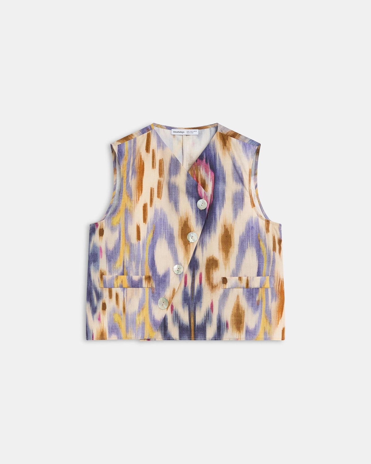 CHALECO BOTONES LATERALES ETNICO TYE DYE