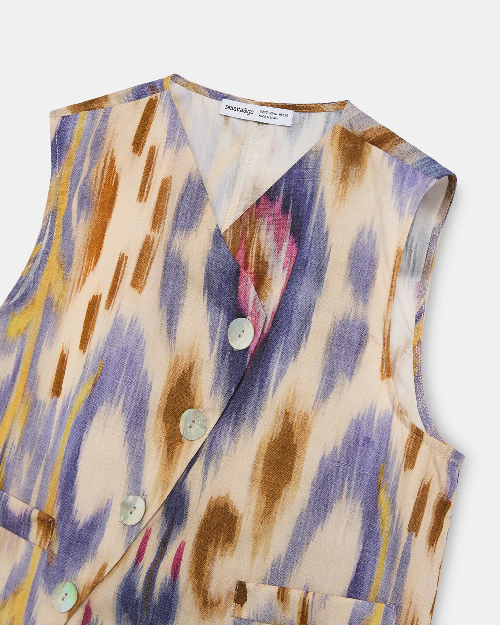 CHALECO BOTONES LATERALES ETNICO TYE DYE