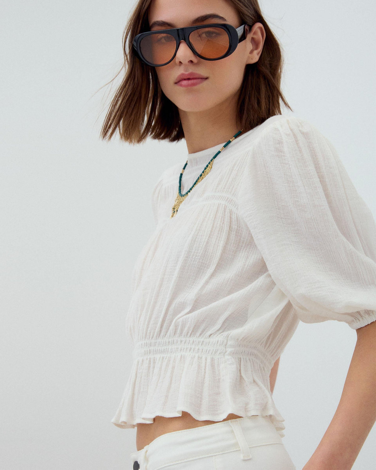 BLUSA GOMAS MANGA FRANCESA