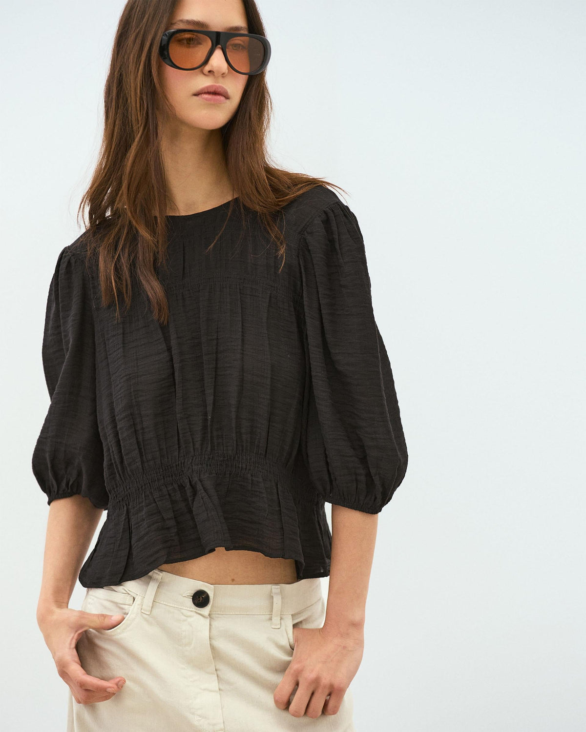 BLUSA GOMAS MANGA FRANCESA