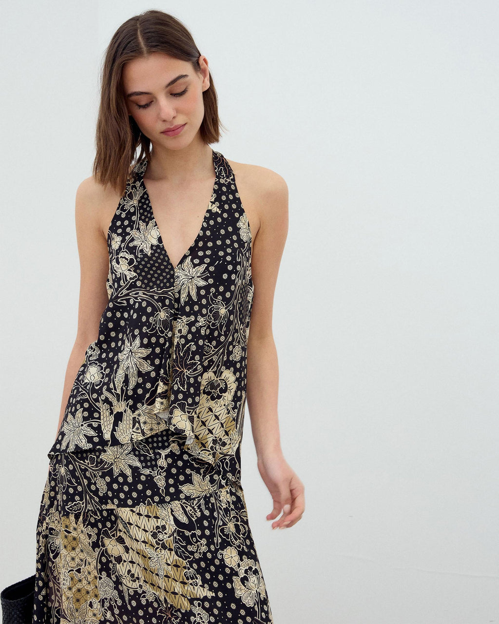 TOP HALTER LAZADA ESTAMPADO FLORAL