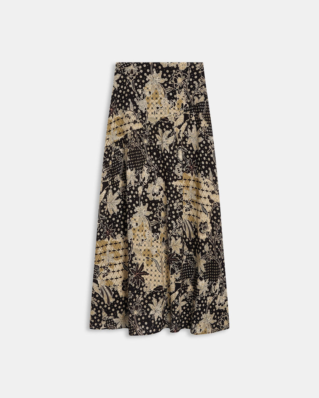 FALDA COSTURA DIAGONAL ESTAMPADO FLORAL