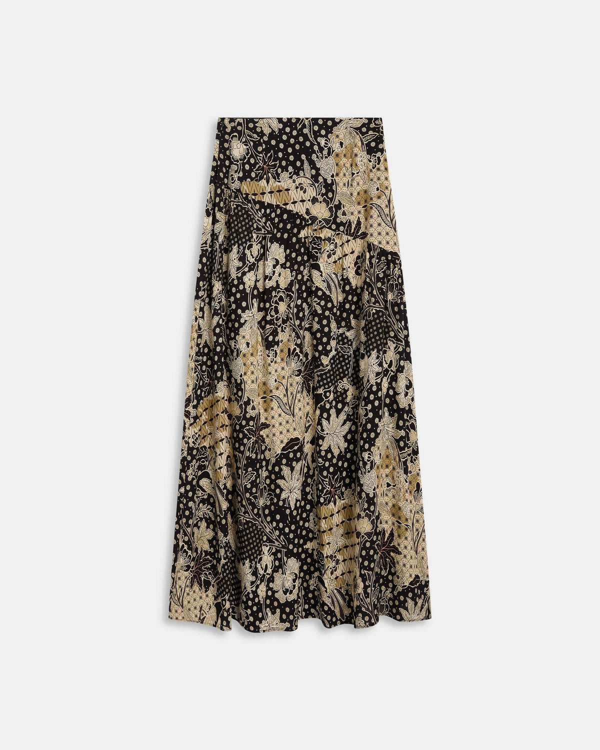 FALDA COSTURA DIAGONAL ESTAMPADO FLORAL