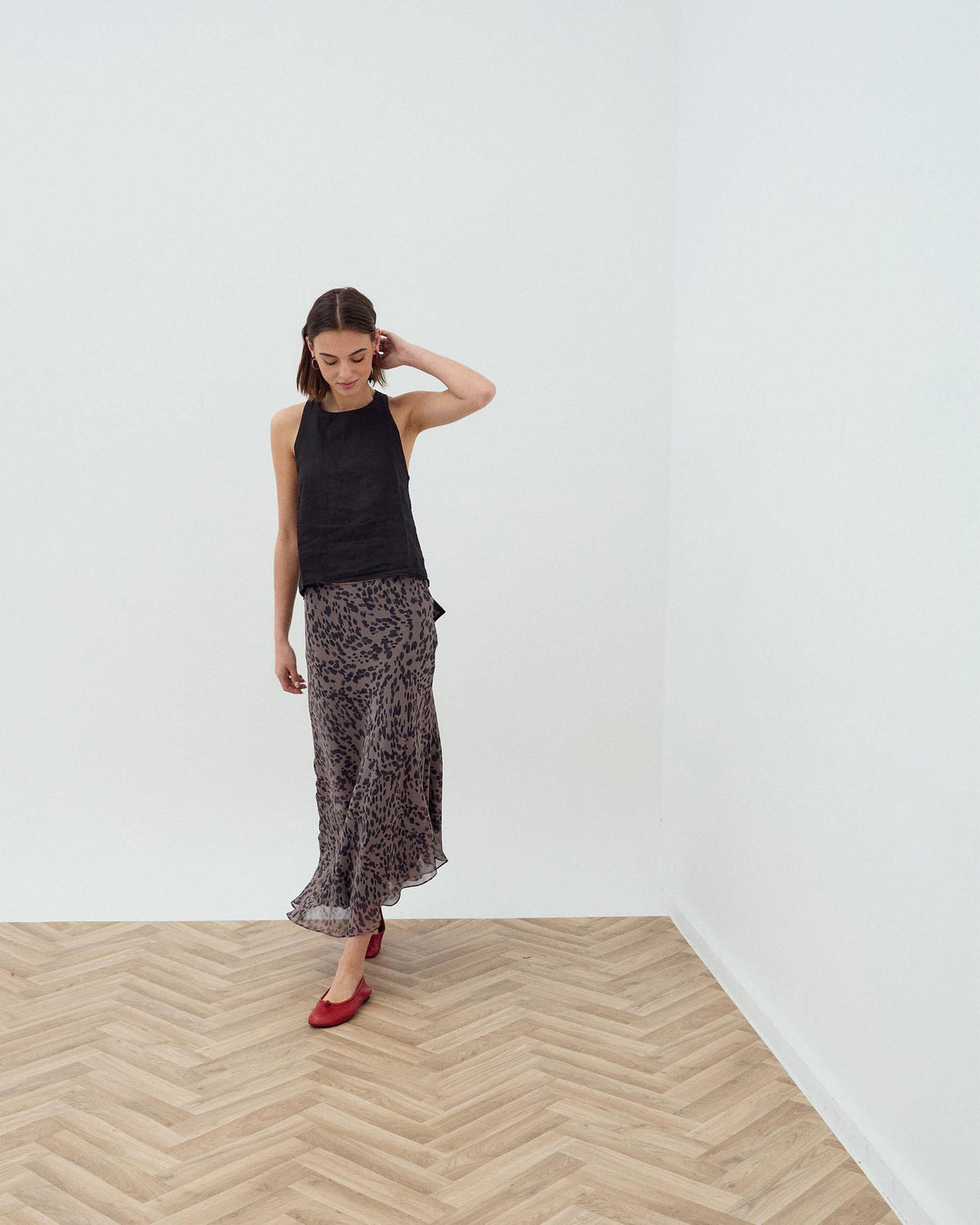 FALDA ASIMETRICA ANIMAL PRINT