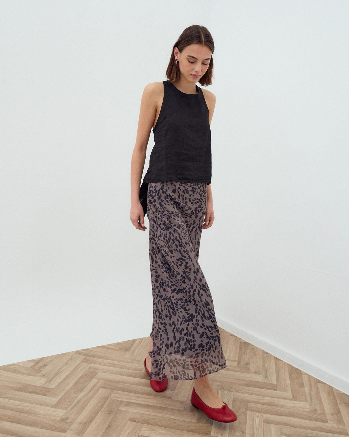 FALDA ASIMETRICA ANIMAL PRINT