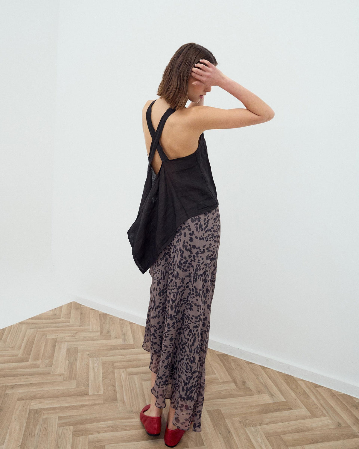FALDA ASIMETRICA ANIMAL PRINT