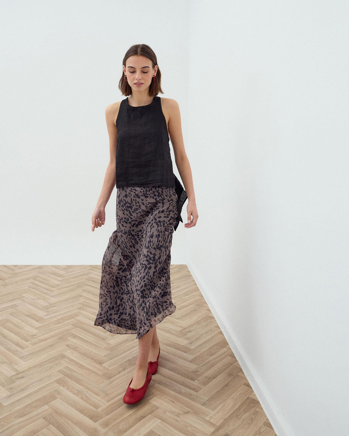 FALDA ASIMETRICA ANIMAL PRINT