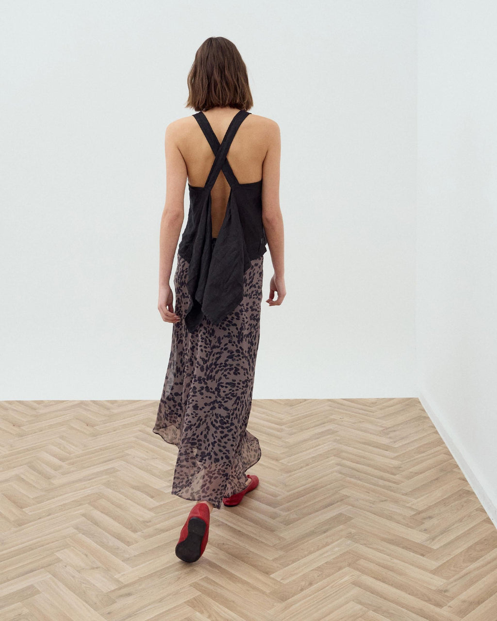 FALDA ASIMETRICA ANIMAL PRINT