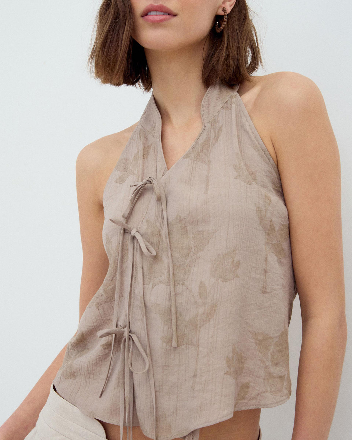 TOP HALTER LAZADAS ESTAMPADO