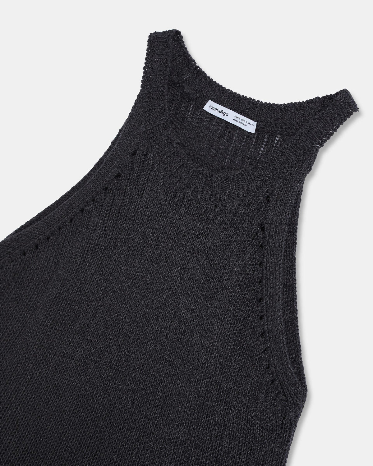 TOP PUNTO SIN MANGAS CUELLO REDONDO RIB