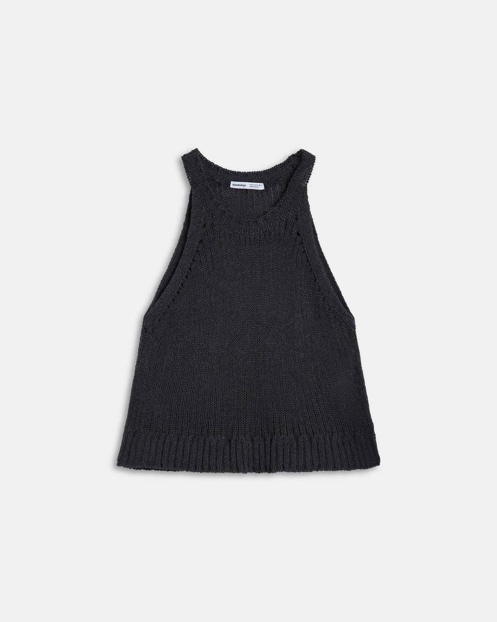 TOP PUNTO SIN MANGAS CUELLO REDONDO RIB