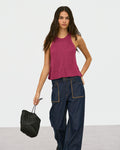 TOP PUNTO SIN MANGAS CUELLO REDONDO RIB